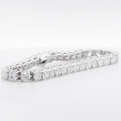 14k White Gold Diamond Tennis Bracelet 12.27ctw G SI1 6.50" 18.9g