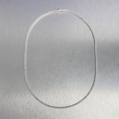 14k White Gold Diamond Tennis Necklace 5.26ctw G VS2-SI1 17"