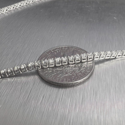 14k White Gold Diamond Tennis Necklace 5.35ctw G VS2-SI1 17"