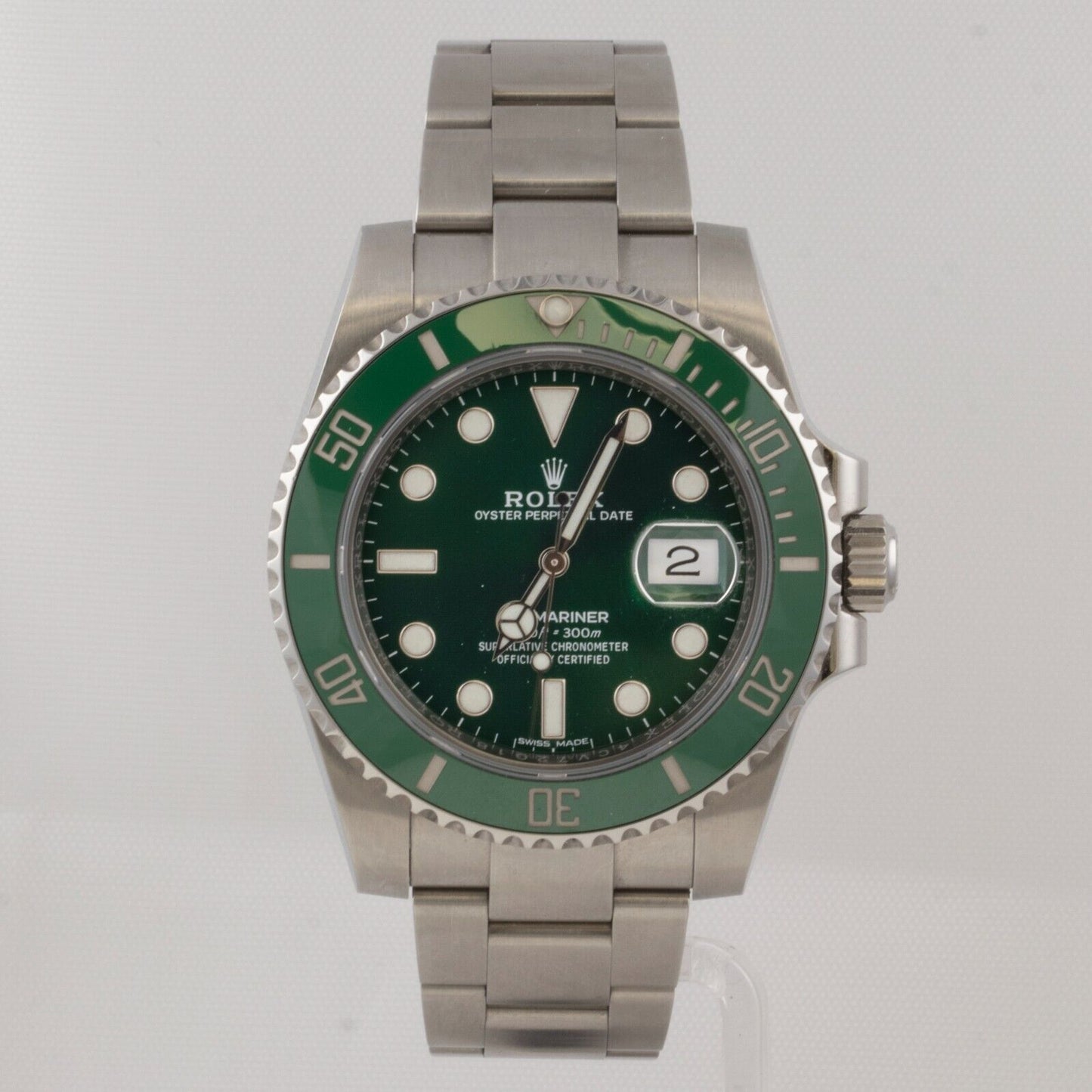 2018 Rolex Submariner HULK Green Stainless Steel 40mm Watch 116610LV BOX PAPERS