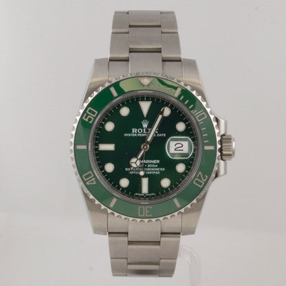 2018 Rolex Submariner HULK Green Stainless Steel 40mm Watch 116610LV BOX PAPERS