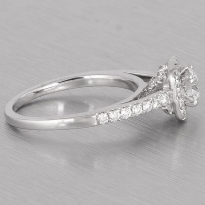 18k White Gold Faint Pinkish Brown Solitaire Diamond Ring 1.05ctw Size 7 GIA