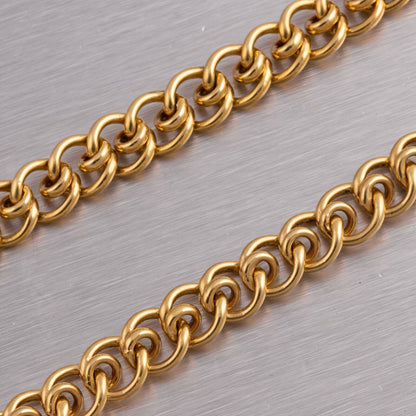 Vintage Tiffany & Co. 18k Yellow Gold Interlocking Link Necklace 30" 95.5g HEAVY