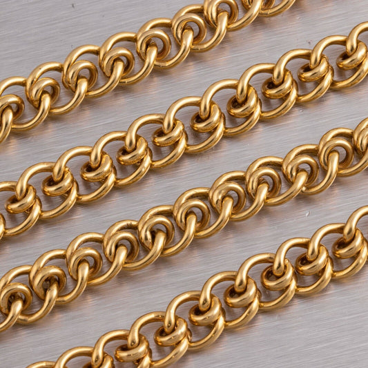 Vintage Tiffany & Co. 18k Yellow Gold Interlocking Link Necklace 30" 95.5g HEAVY