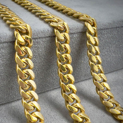 14k Yellow Gold Miami Cuban Link 8.00mm Chain Necklace 22.5" 98.3g HEAVY