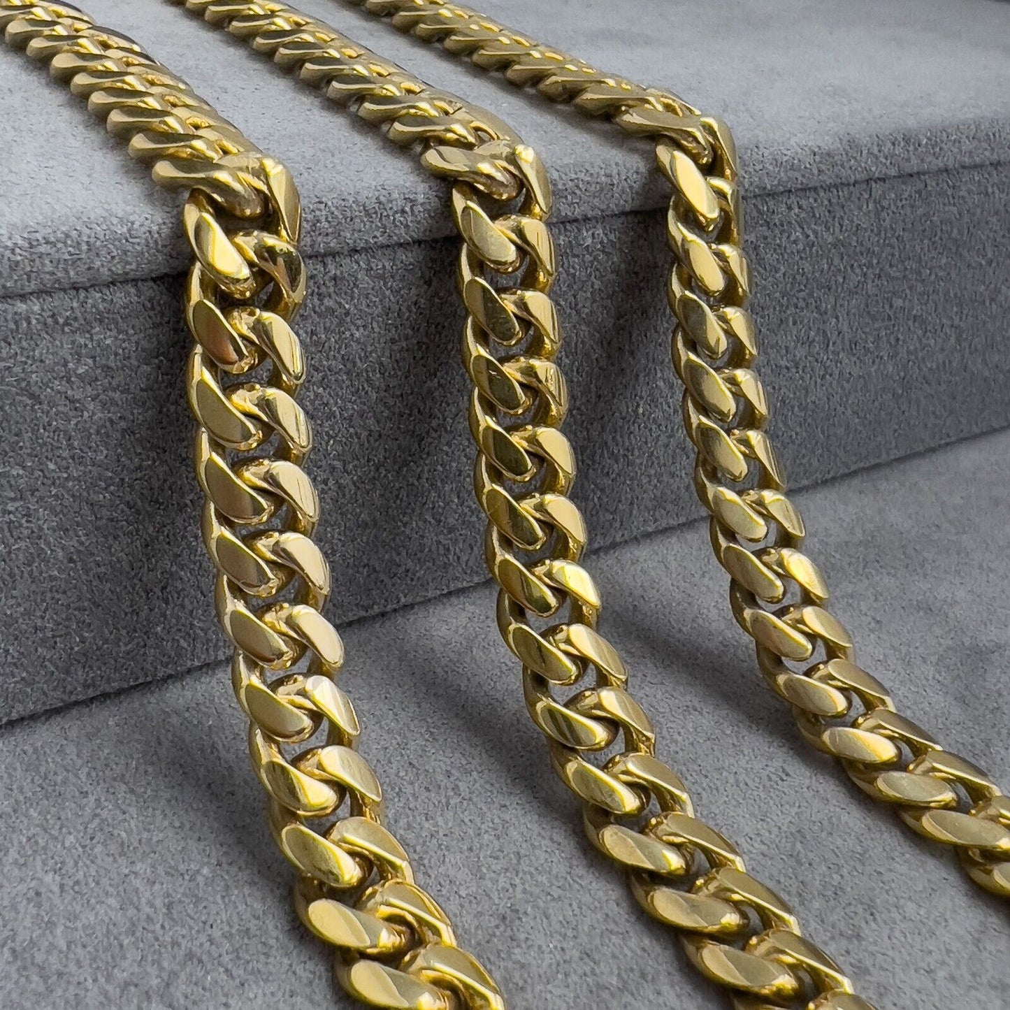 14k Yellow Gold Miami Cuban Link 8.00mm Chain Necklace 22.5" 98.3g HEAVY