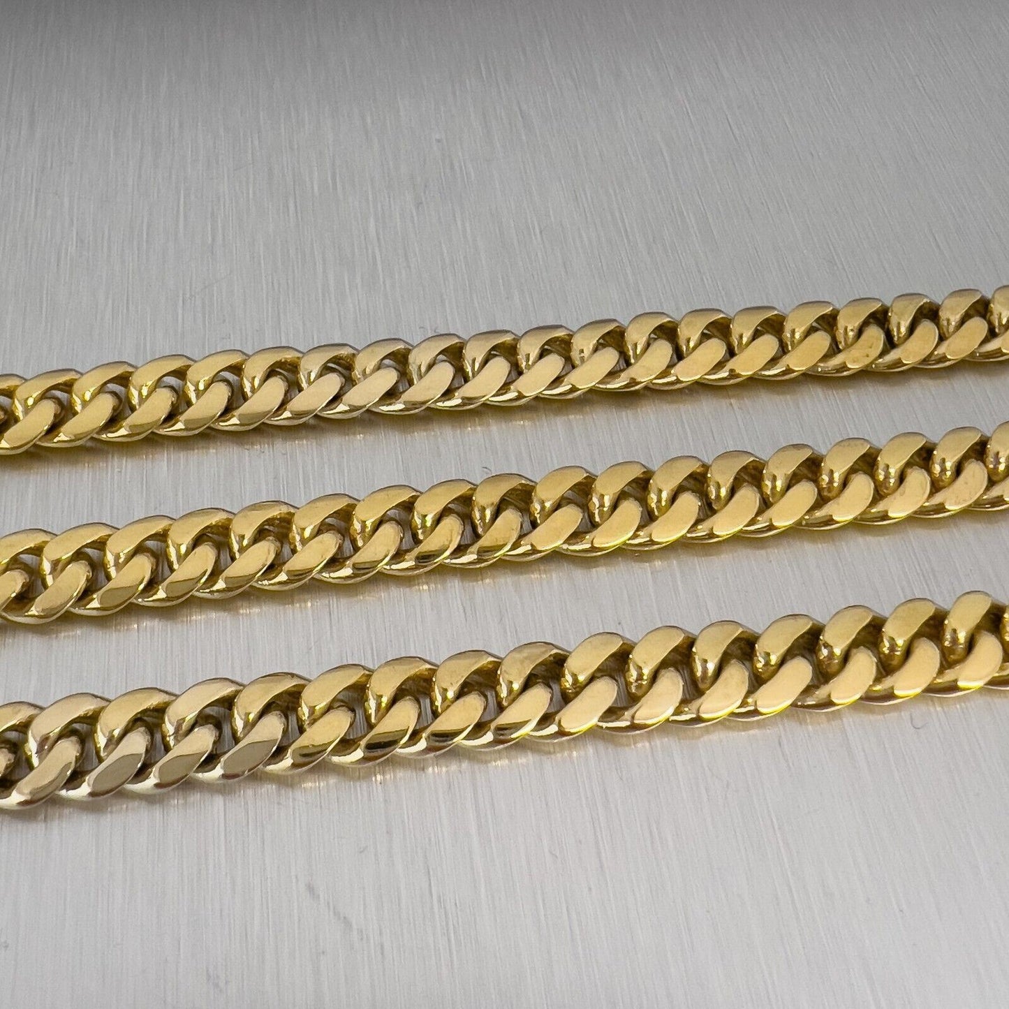 14k Yellow Gold Miami Cuban Link 8.00mm Chain Necklace 22.5" 98.3g HEAVY