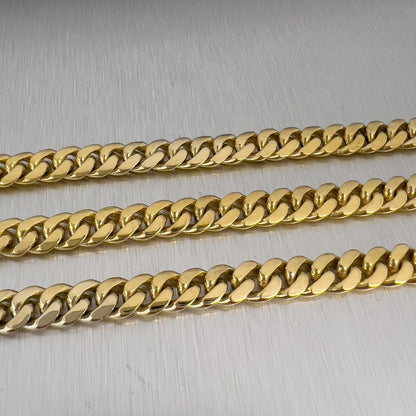 14k Yellow Gold Miami Cuban Link 8.00mm Chain Necklace 22.5" 98.3g HEAVY