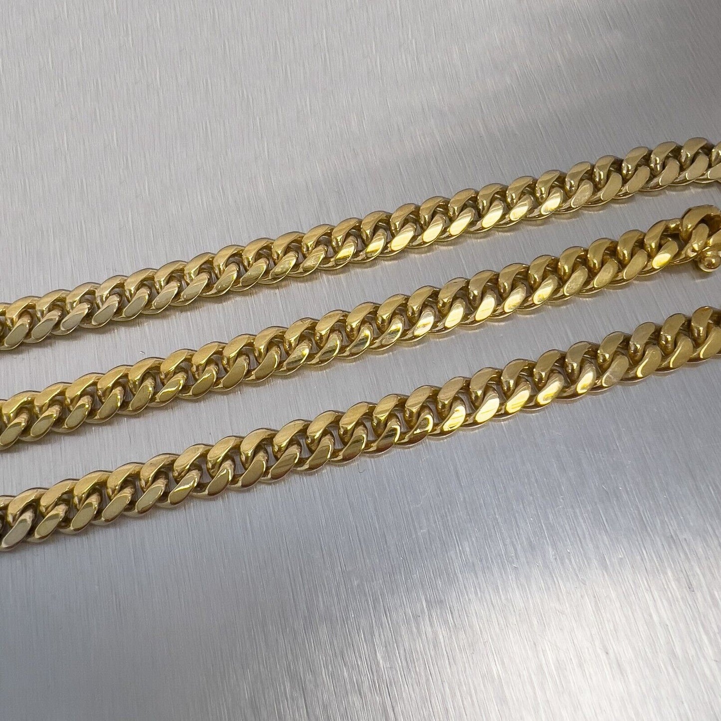 14k Yellow Gold Miami Cuban Link 8.00mm Chain Necklace 22.5" 98.3g HEAVY