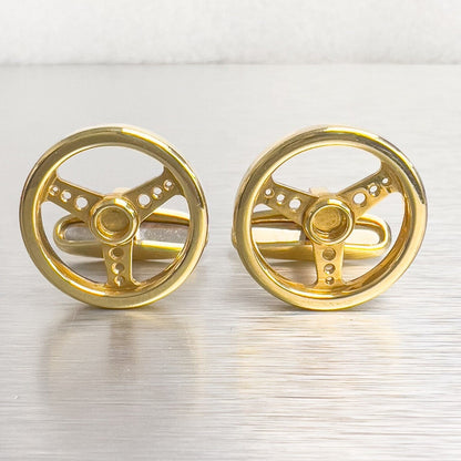 Chopard 18k Yellow Gold Steering Wheel Men's Cufflinks 16g VINTAGE