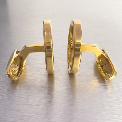 Chopard 18k Yellow Gold Steering Wheel Men's Cufflinks 16g VINTAGE