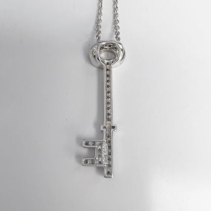 14K White Gold Skeleton Key Effy “Bita” Diamond Pendant 0.35ctw 16.75" RET$1,500