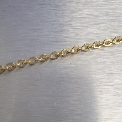 14k Yellow Gold Paperclip Link 4.00mm Chain Necklace 24" 25.6g