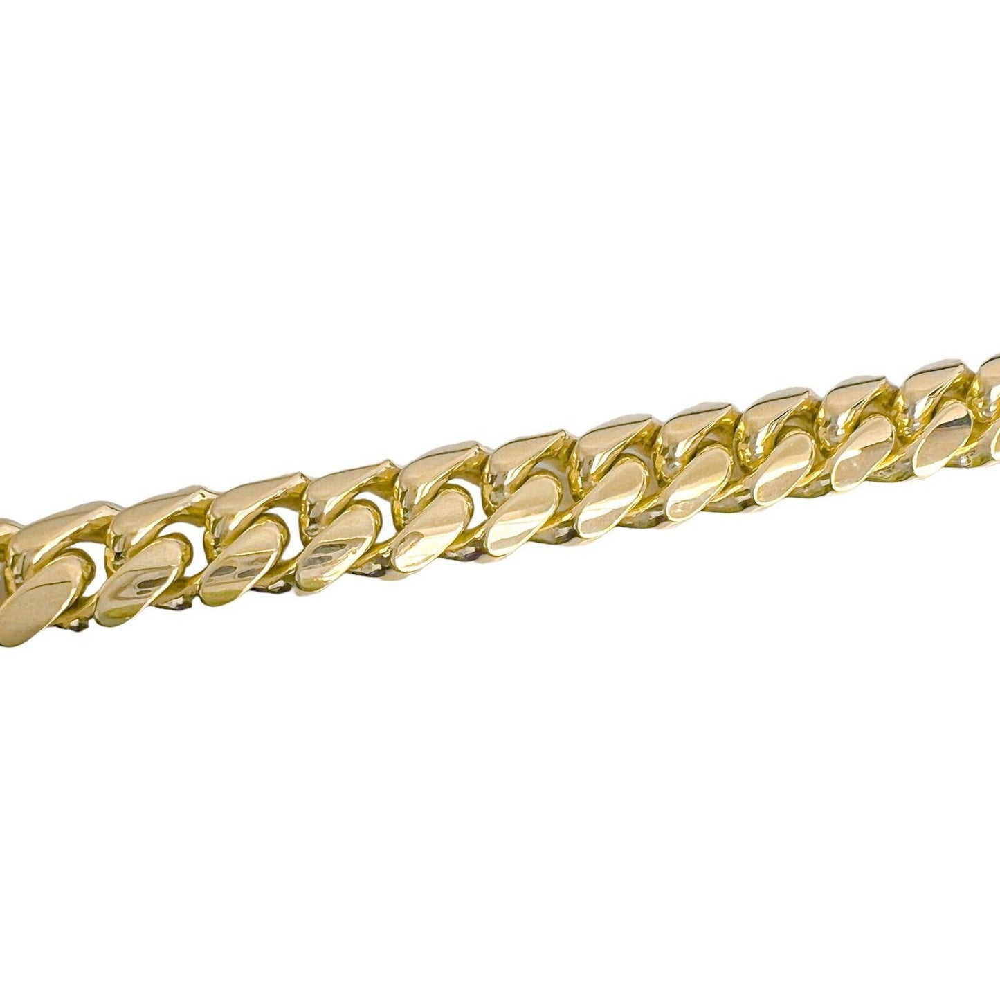 14k Yellow Gold Miami Cuban Link 9.60mm Bracelet 7 45.2g w/ Box Clasp