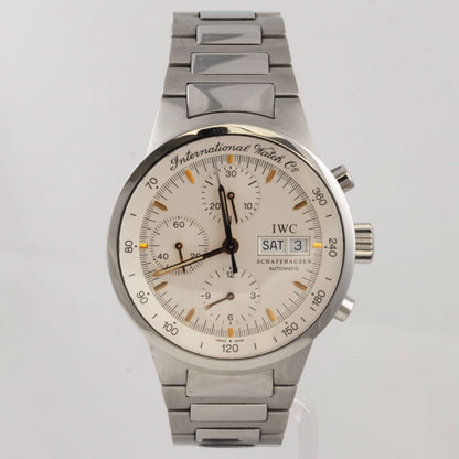 IWC Schaffhausen GST Chronograph Steel White Dial 39mm Watch IW370713 w/ BOX