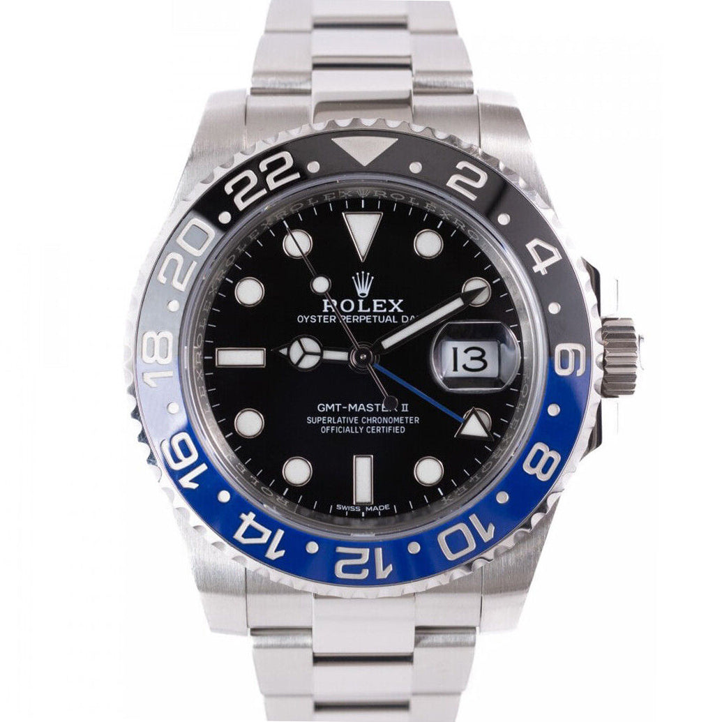 2018 Rolex GMT Master II 116710 BLNR Steel Ceramic Batman Blue 40mm Watch